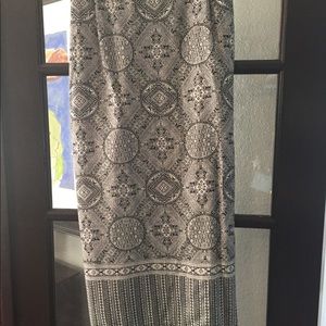 Black and White Fringed Skirt